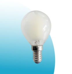 [98632] BOMBILLA ESFERICA FILAMENTO MATE E14 4,5W 6400k